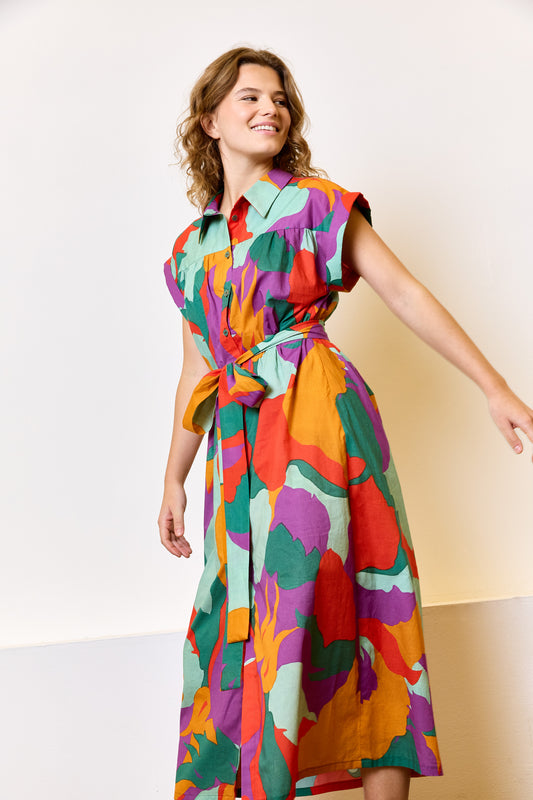 Atelier Jupe colourful modern graphic cotton fabric