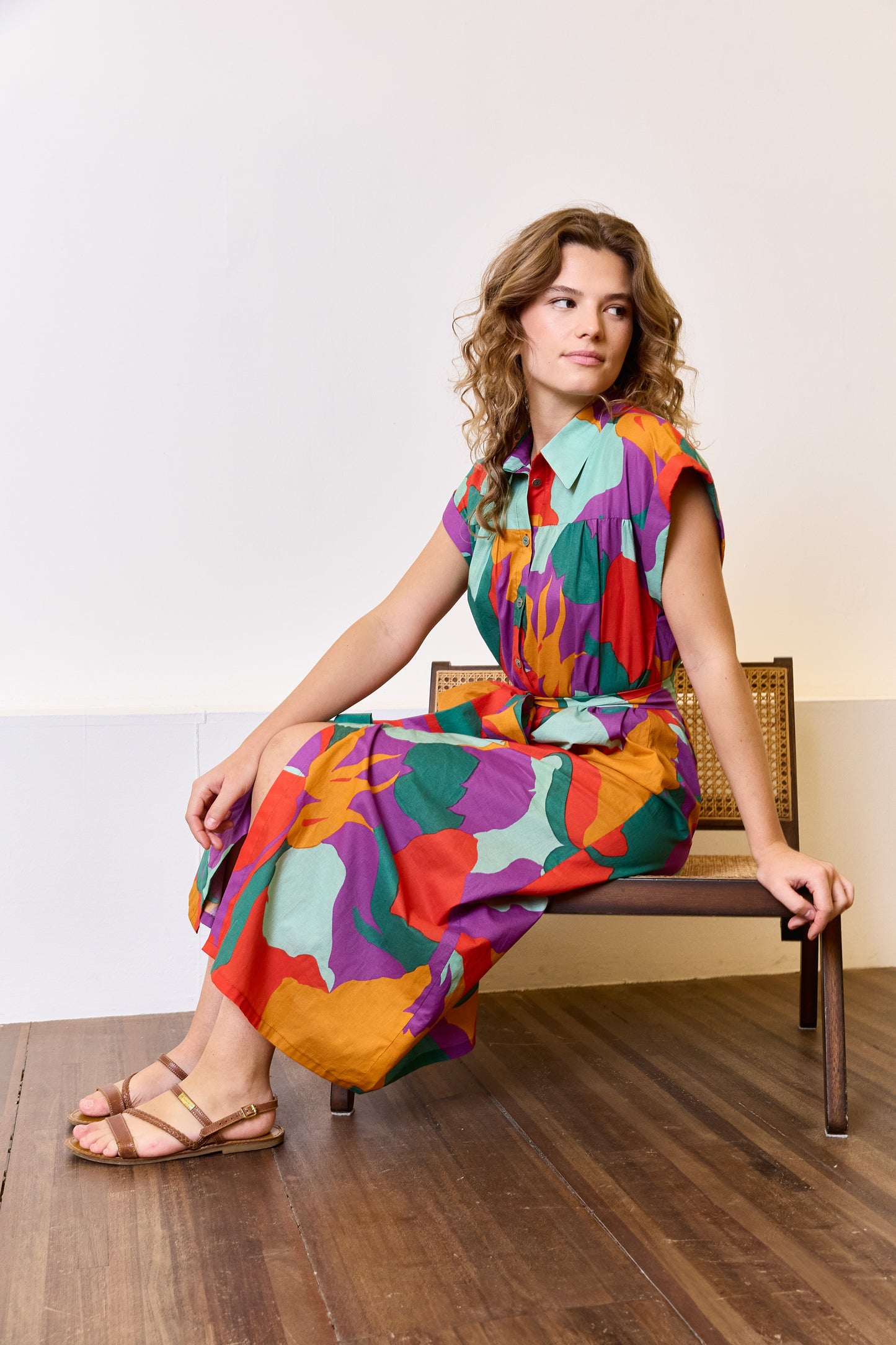 Atelier Jupe colourful modern graphic cotton fabric