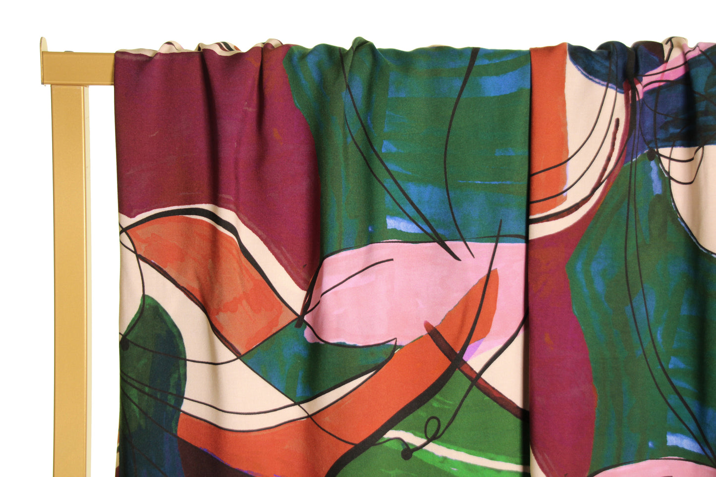 Atelier Jupe abstract and colourful print viscose fabric