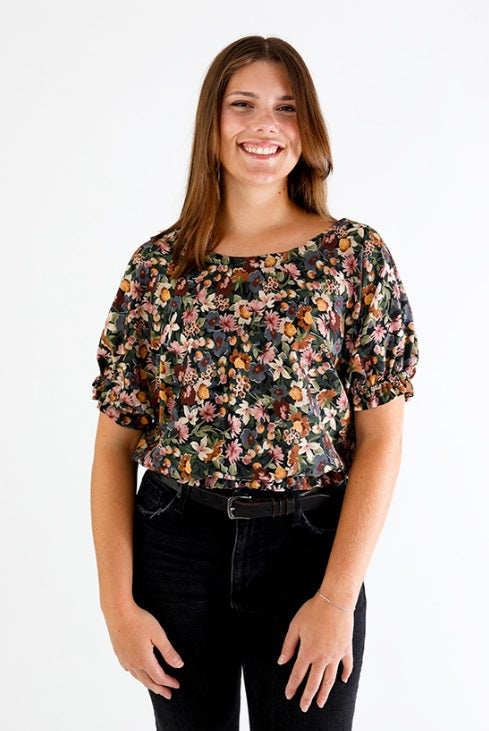 Chalk and Notch Aria Top