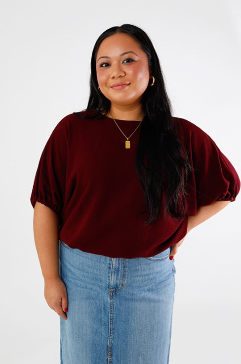 Chalk and Notch Aria Top