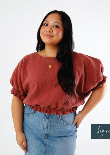 Chalk and Notch Aria Top