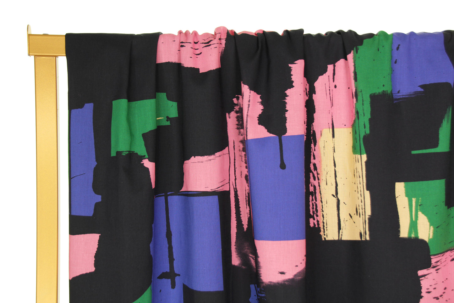 Atelier Jupe colour-blocked black cotton fabric