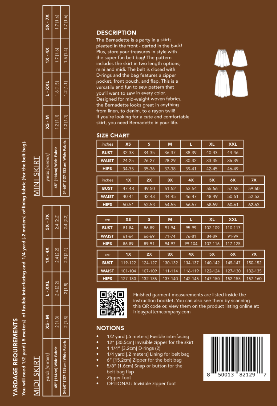 Friday Pattern Co Bernadette skirt
