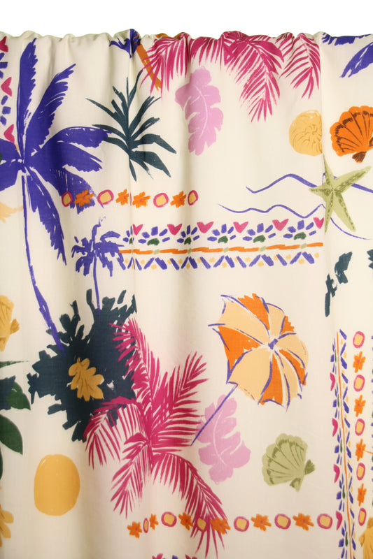 Atelier Jupe Hawaii print cotton fabric