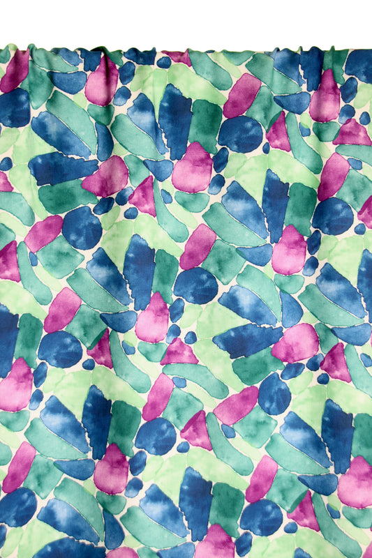 Atelier Jupe green and purple print viscose