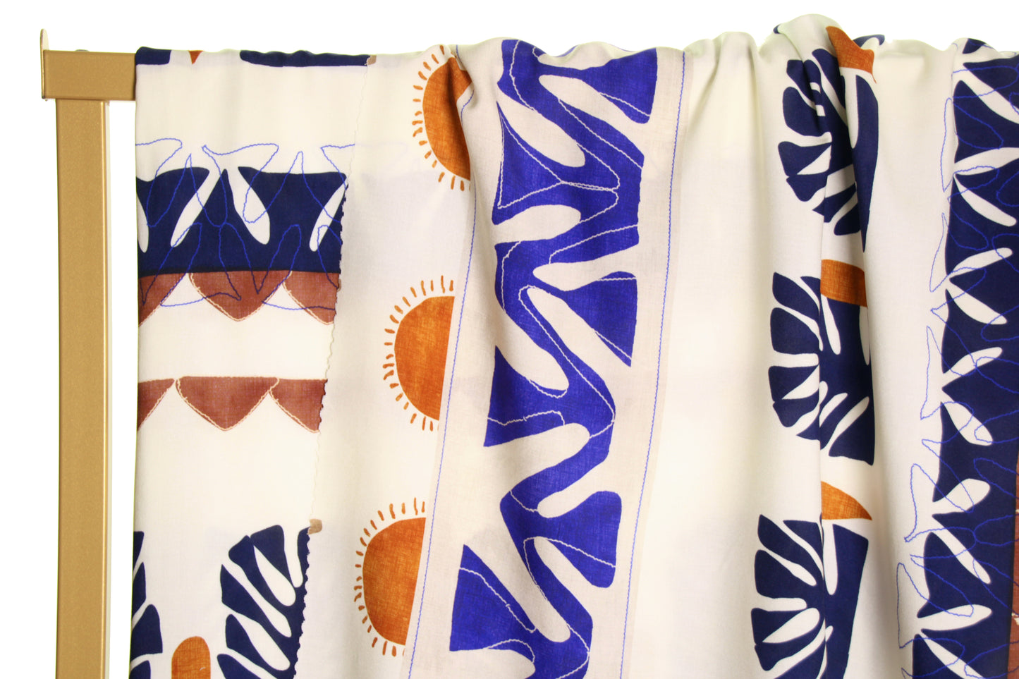 Atelier Jupe sun and abstract shapes off-white viscose