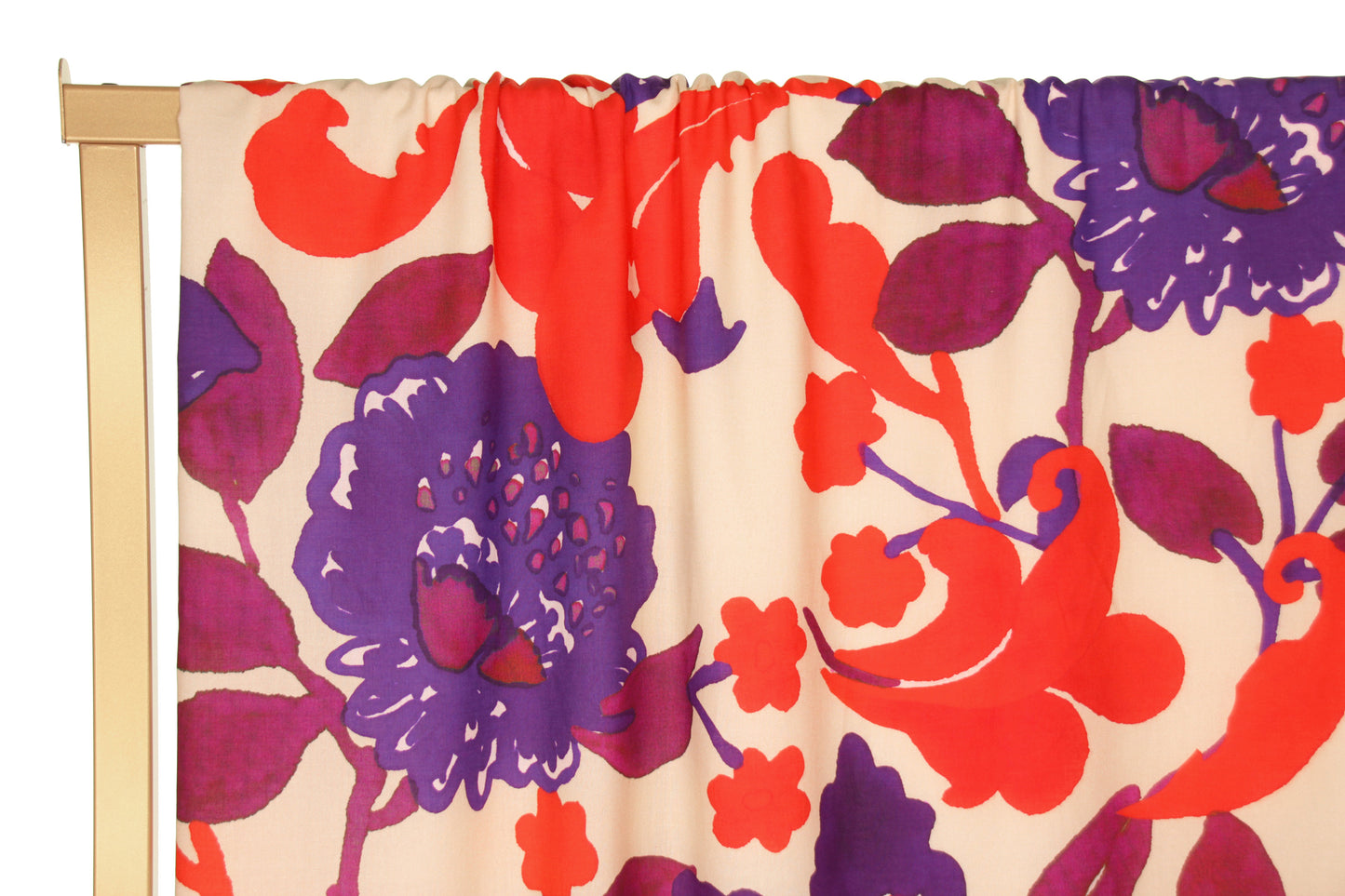 Atelier Jupe purple and red flower cotton fabric