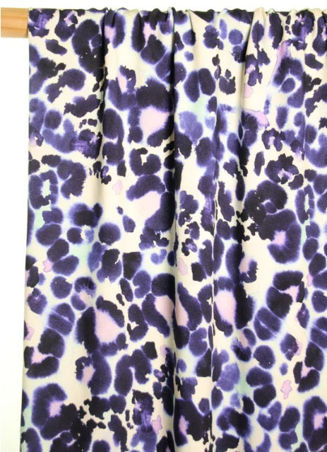Atelier Jupe Blue Animal Print Viscose
