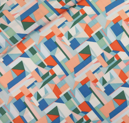 See You At Six Cubistics viscose satin