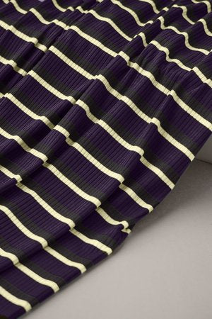 Purple Night Meet Milk Derby Ribbed Tencel Jersey