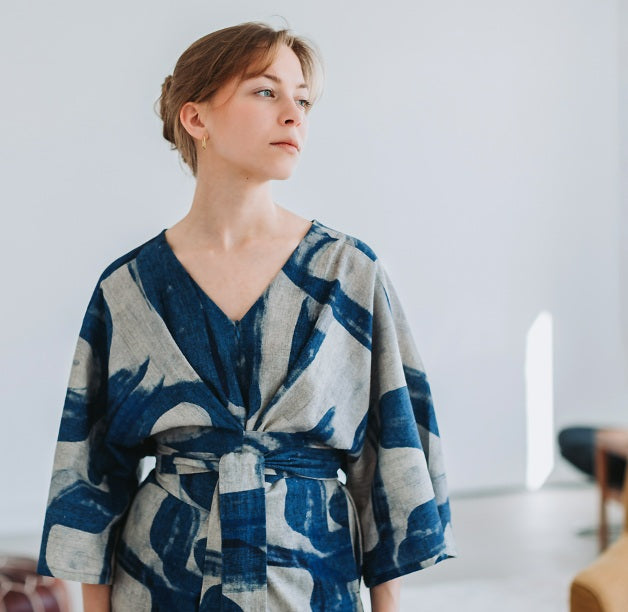 BOLT END See You At Six Drifting Course Linen Viscose fabric 1m