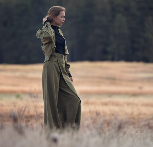 BOLT END See You At Six Lizard Green linen viscose 60cm