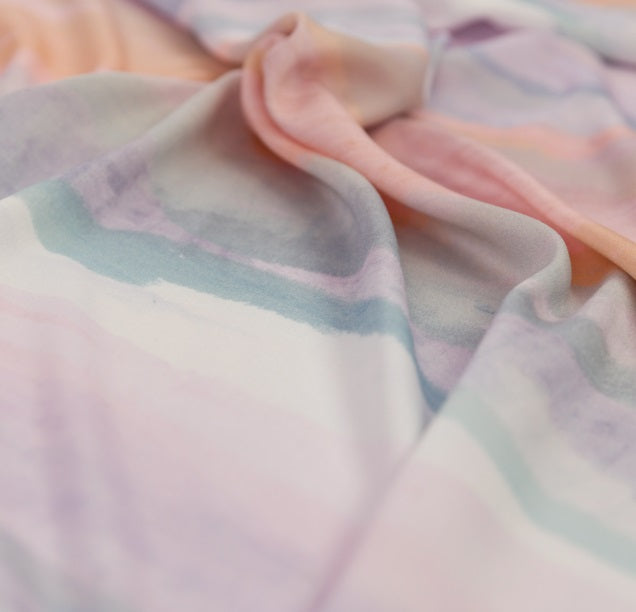 BOLT END See You At Six Misty Mountains viscose satin 98cm