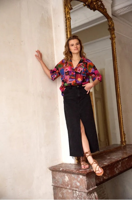 Atelier Jupe colourful patchwork cotton