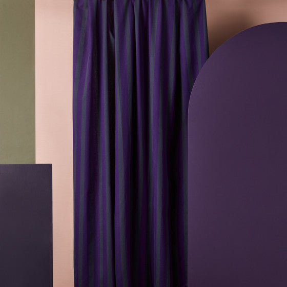 Atelier Brunette Ray Majestic Purple Striped Fabric