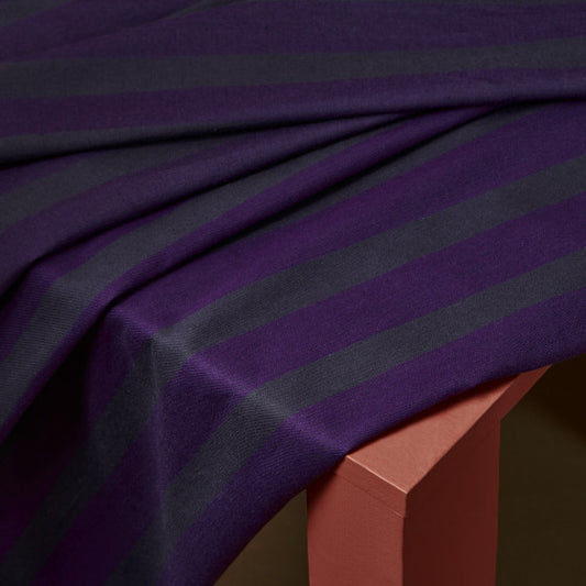 Atelier Brunette Ray Majestic Purple Striped Fabric