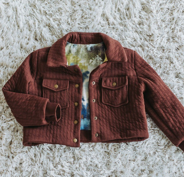 See You At Six Quilted Knit - Rum Raisin Brown