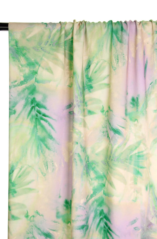 Atelier Jupe tropical tie dye lilac green viscose