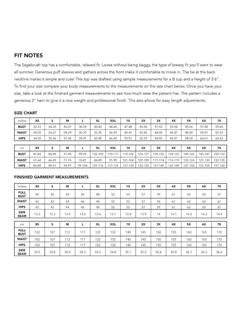 Friday Pattern Company Sagebrush top
