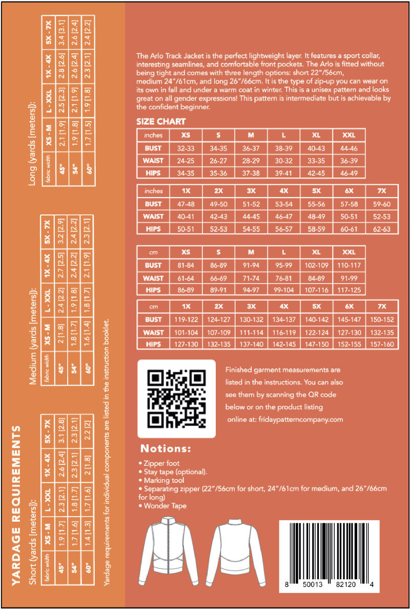 Friday Pattern Co Arlo track jacket