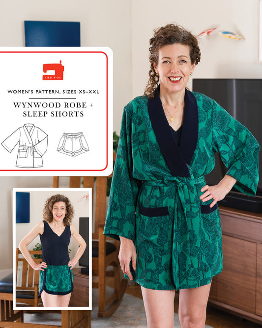 Liesl and Co Wynwood robe and sleep shorts