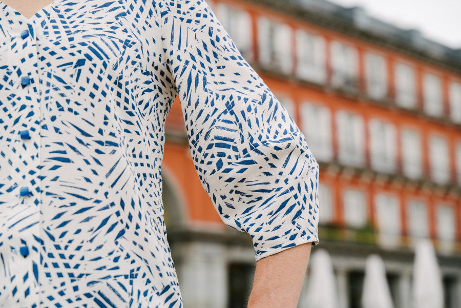 Liesl and Co Geneva V-neck blouse