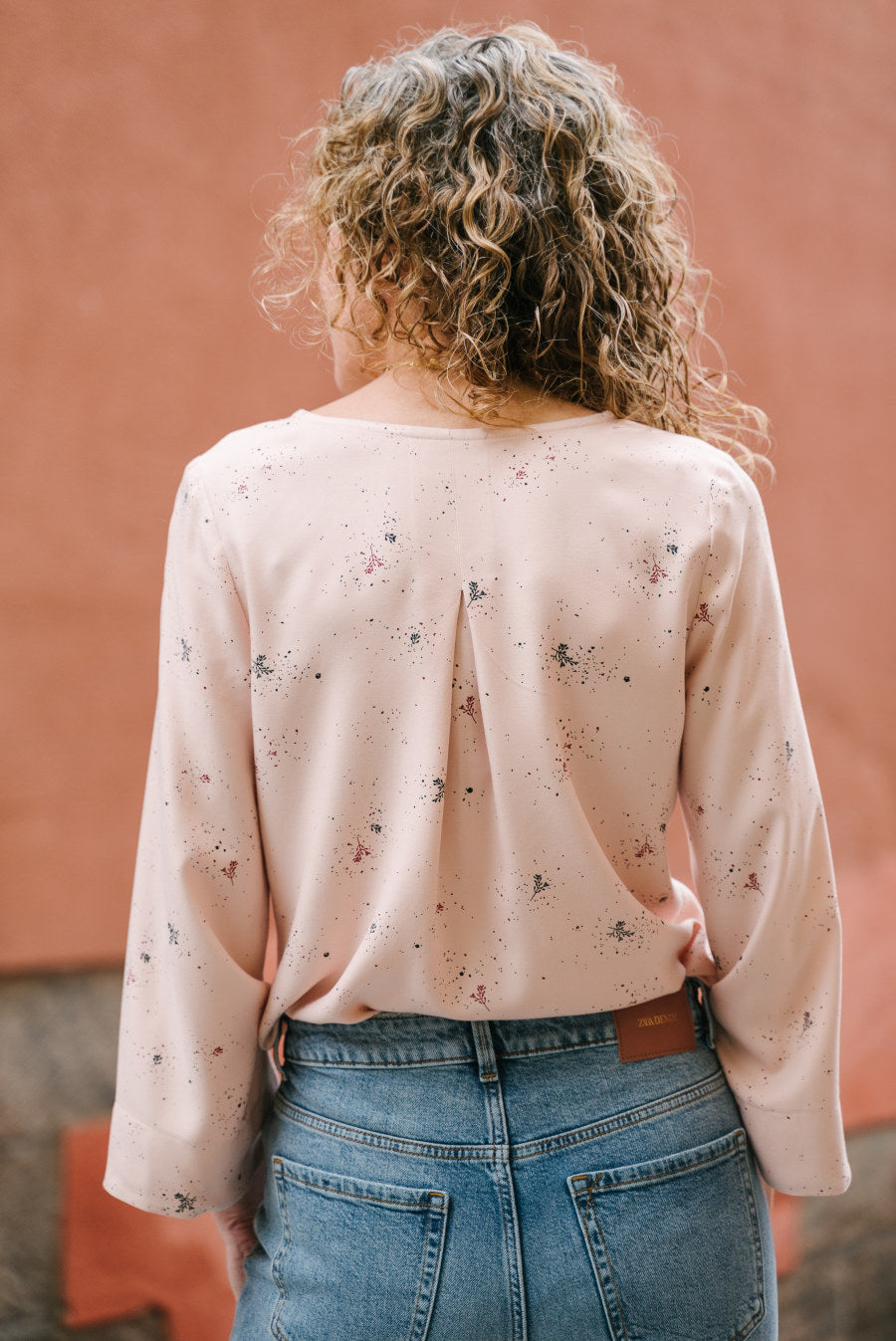 Liesl and Co Geneva V-neck blouse