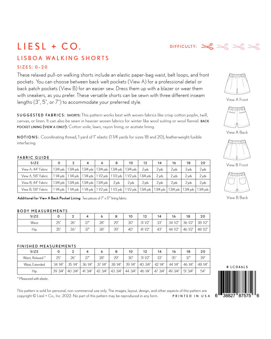 Liesl and Co Lisboa walking shorts