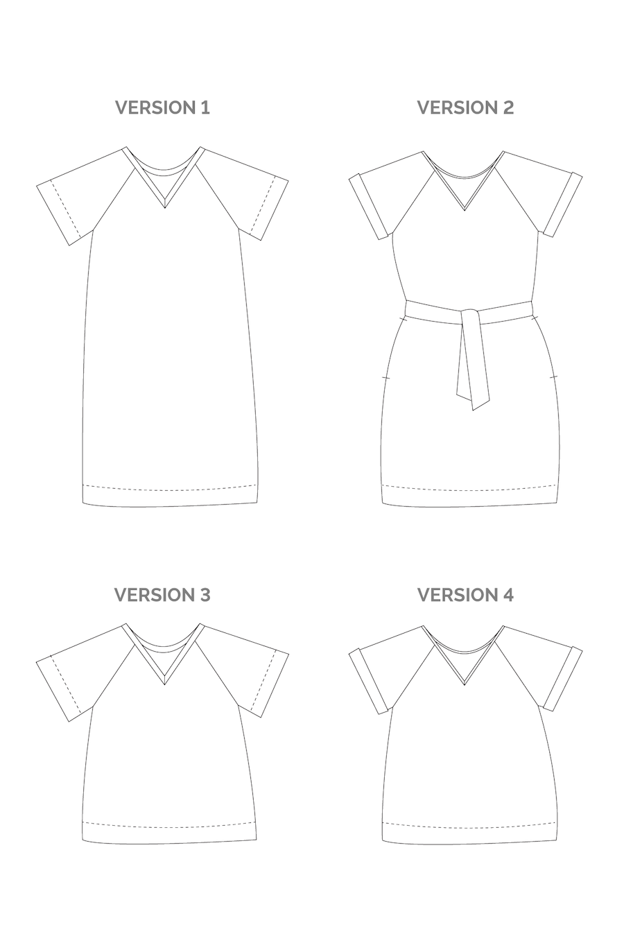 Megan Nielsen River raglan dress and top