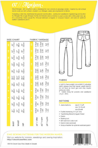 Closet Case Morgan jeans pattern