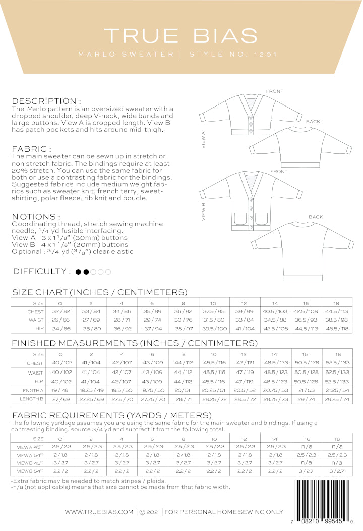 True Bias Marlo sweater