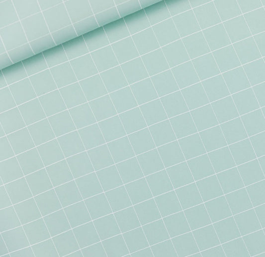 See You At Six Thin Grid Harbor Green viscose