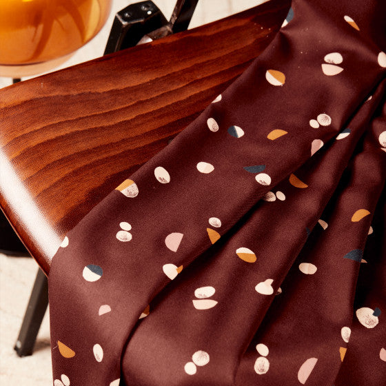 Atelier Brunette Fizzy Rust viscose twill fabric