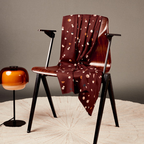 Atelier Brunette Fizzy Rust viscose twill fabric