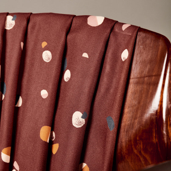 Atelier Brunette Fizzy Rust viscose twill fabric