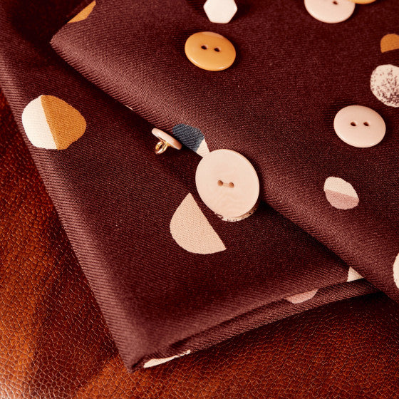 Atelier Brunette Fizzy Rust viscose twill fabric