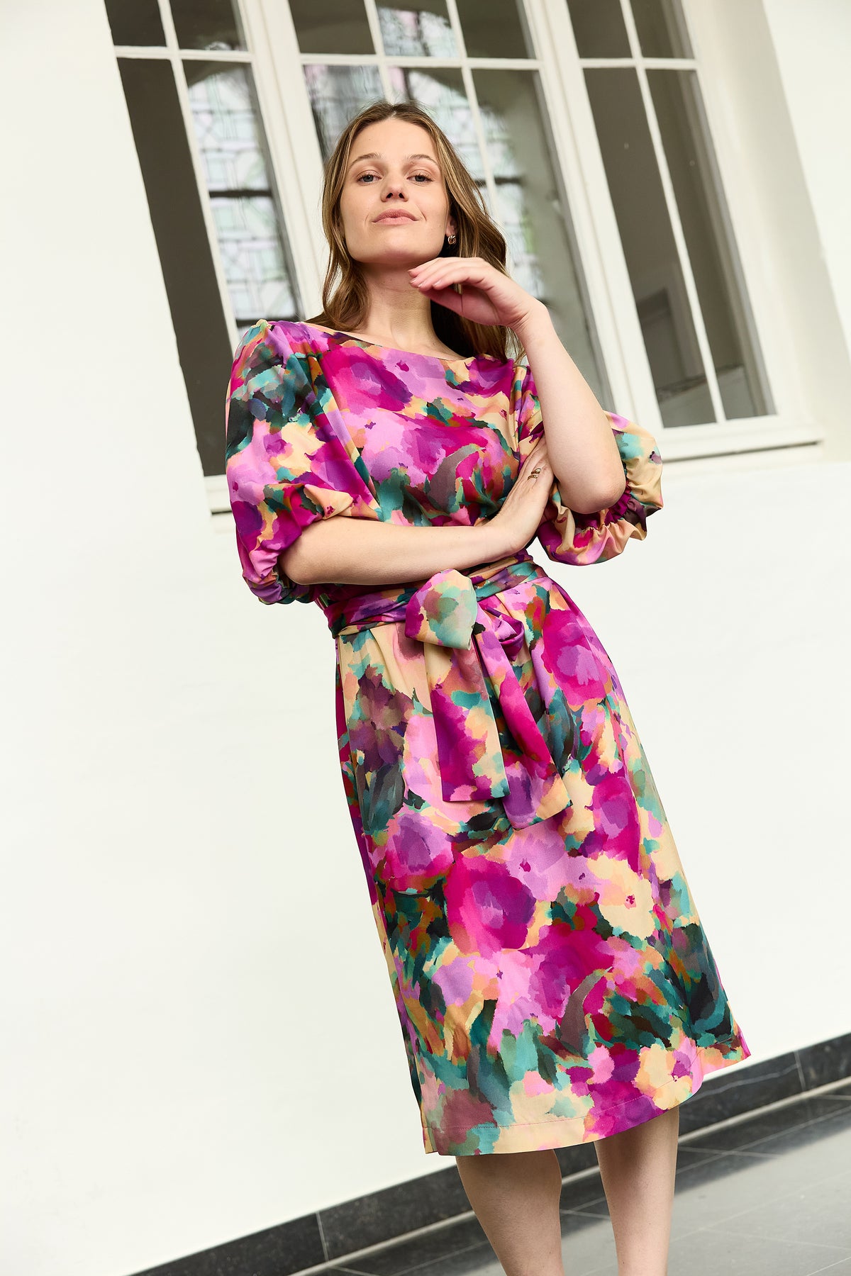 Atelier Jupe colourful aquarel viscose