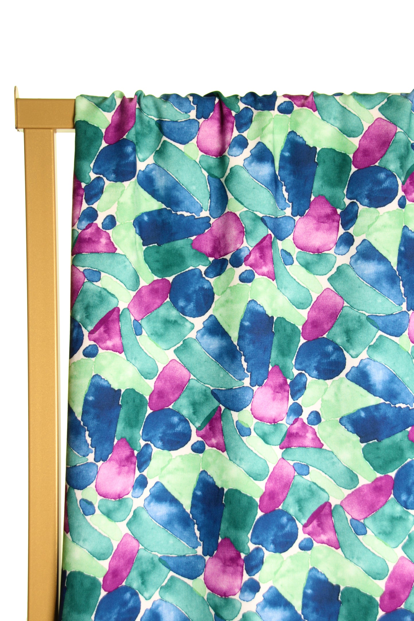 Atelier Jupe green and purple print viscose