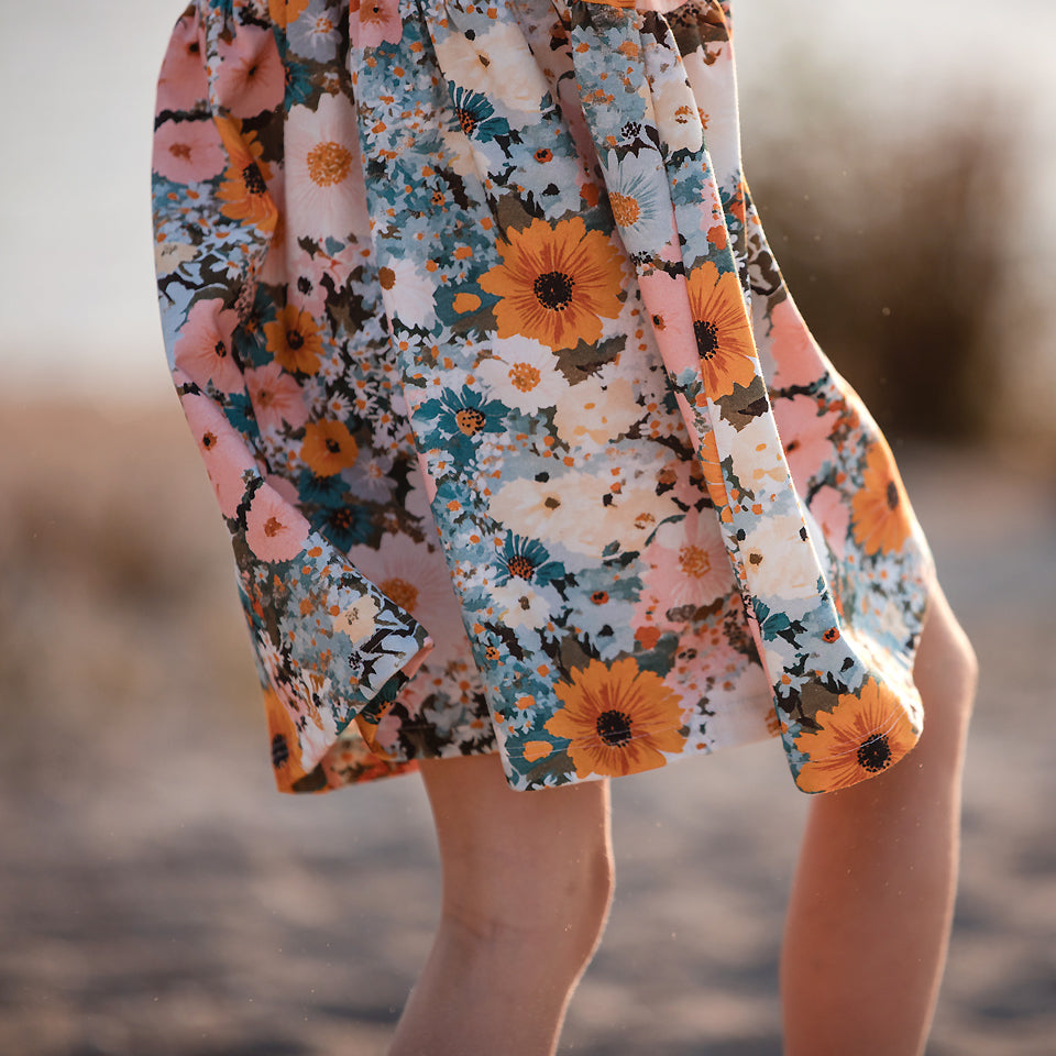 See You at Six Flower Painting French Terry