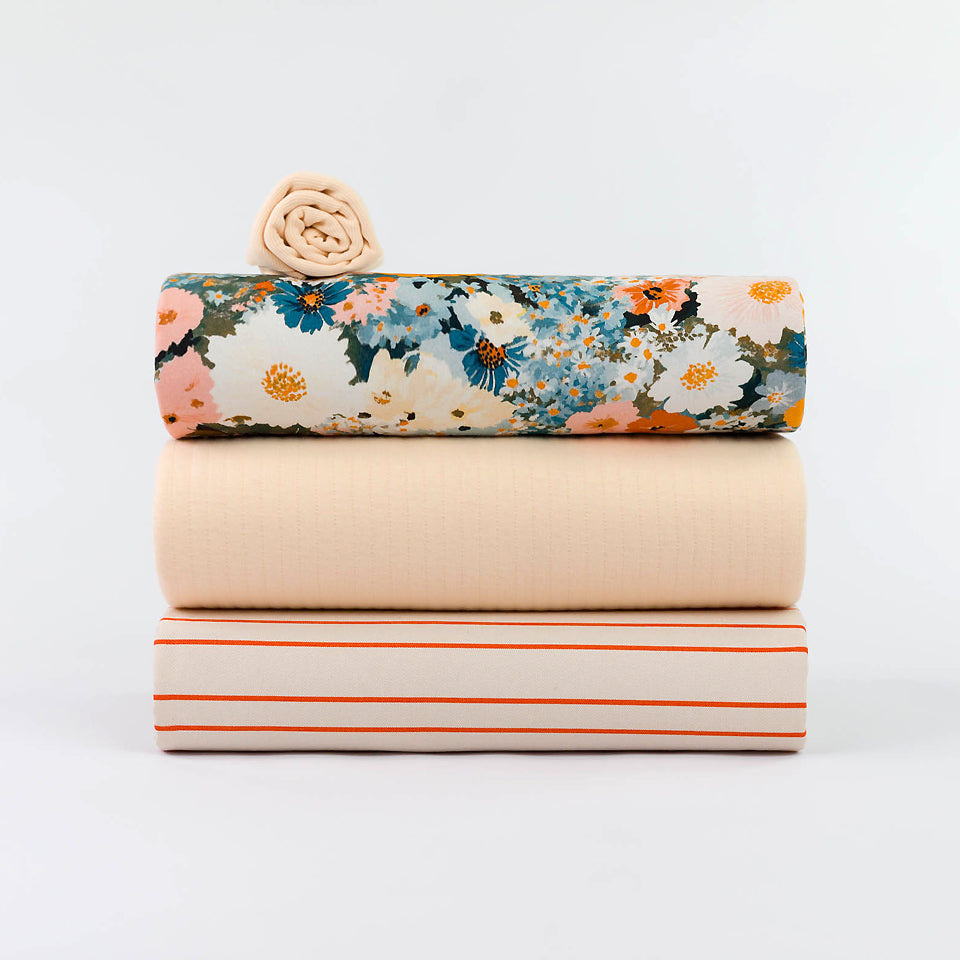 See You at Six Flower Painting French Terry