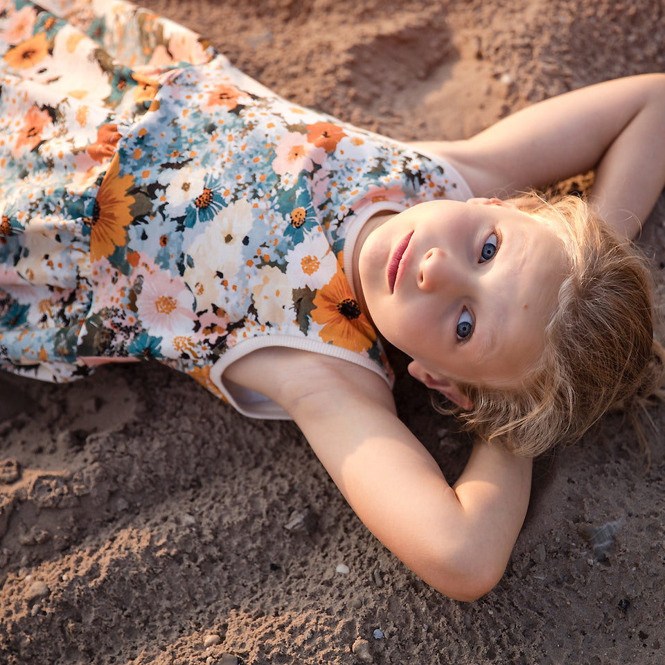 See You at Six Flower Painting French Terry