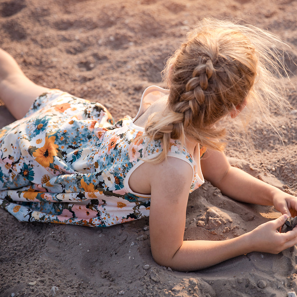 See You at Six Flower Painting French Terry