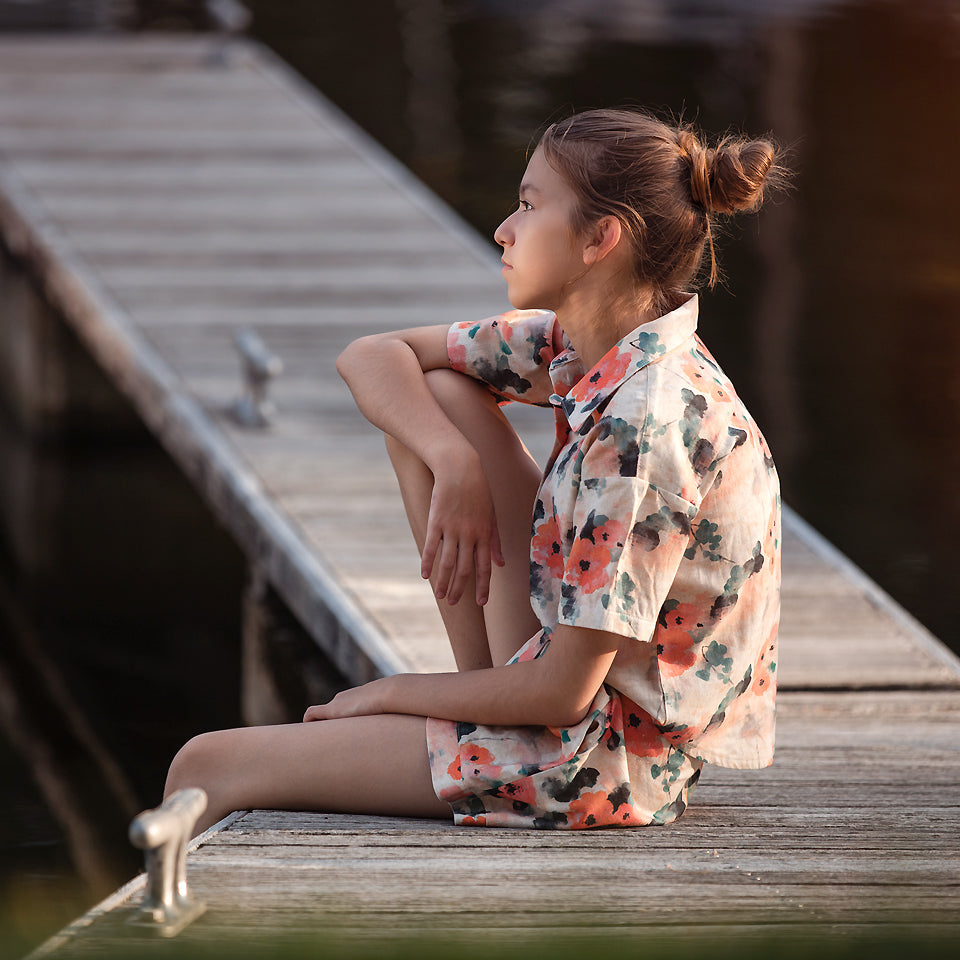 See You at Six Misty Rose Linen Viscose