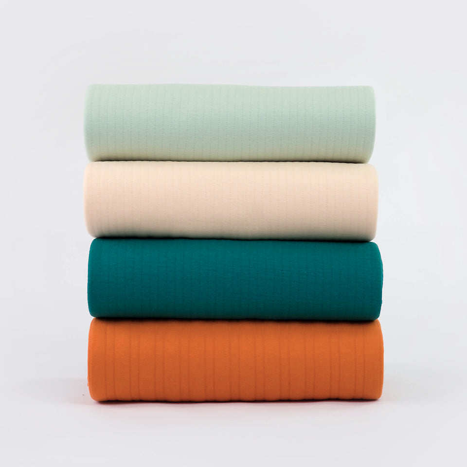 See You At Six Quilted Knit - Teal Green