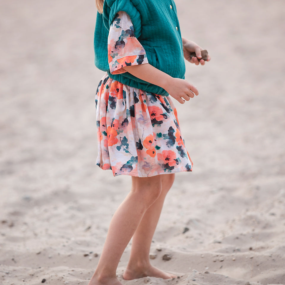 See You At Six Quilted Knit - Teal Green