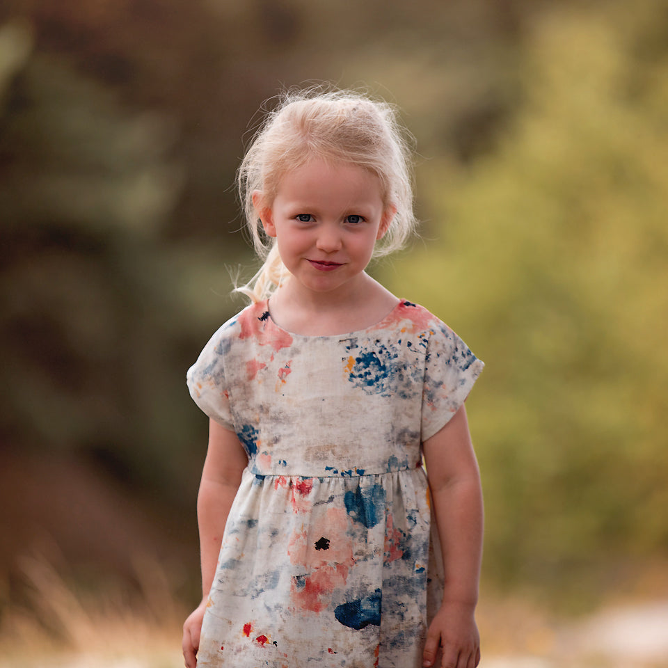 See You at Six Roses on Canvas Linen Viscose