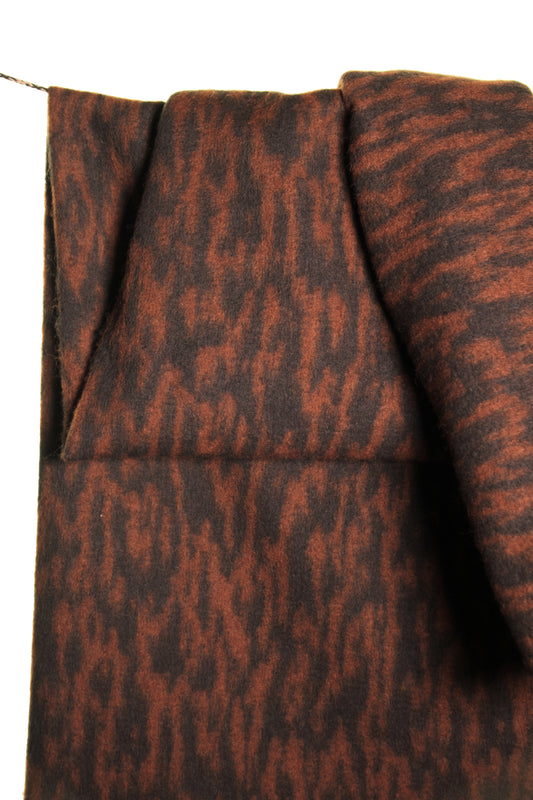 Atelier Jupe caramel and dark brown wool blend