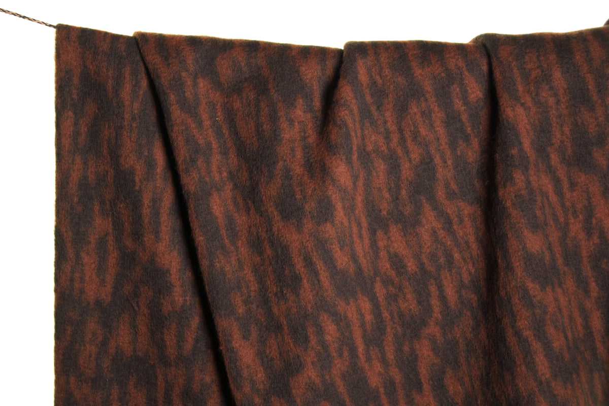 Atelier Jupe caramel and dark brown wool blend