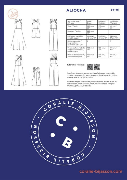 Coralie Bijasson Aliocha Dress And Jumpsuit Pattern